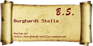 Burghardt Stella névjegykártya