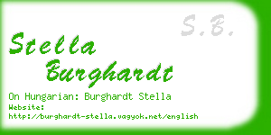 stella burghardt business card